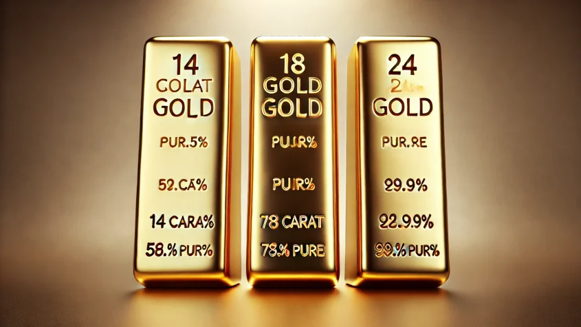 كيف تعرف عيار الذهب من لونه