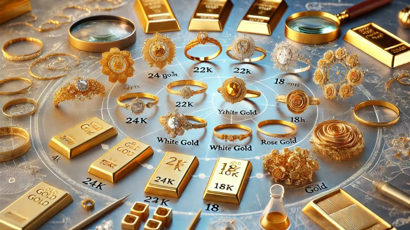 كيف تعرف عيار الذهب من لونه
