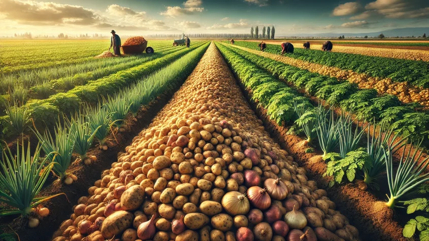 حقول البطاطس والبصل في مكناس